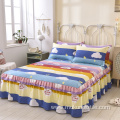 Wholesale beautiful printed bedskirt sheet set